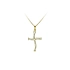 Gold-Anhänger Kreuz mit Zirkonen