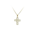 Gold-Anhänger Kreuz mit Zirkonen
