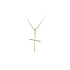 Gold-Anhänger Kreuz mit Zirkonen