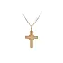 Gold-Anhänger Kreuz mit Jesus Christus