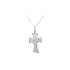 Anhänger Kreuz mit Zirkonen aus Weißgold