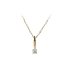 Gold Solitär Halskette mit Zirkon