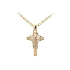 Gold-Anhänger Kreuz mit Jesus Christus