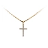 Gold-Anhänger Kreuz mit Zirkonen