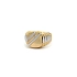 Herrenring mit Zirkon aus Kombinationsgold
