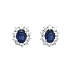 Goldohrringe mit Saphiren und Diamanten