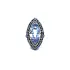 Goldring Crivelli mit blauem Topas und Diamanten