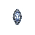 Goldring Crivelli mit blauem Topas und Diamanten