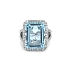 Goldring mit Aquamarin und Diamanten