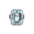 Goldring mit Aquamarin und Diamanten