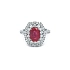 Goldring mit Rubin und Diamanten