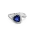 Goldring mit Saphir und Diamanten