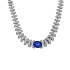 Goldhalskette mit Tansanit und Diamanten