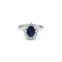 Goldring mit Saphir und Diamanten