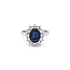Goldring mit Saphir und Diamanten