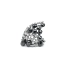 Goldring mit grauen und weißen Diamanten