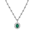 Goldhalskette mit Smaragd und Diamanten