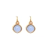 Goldohrringe mit Chalcedon und Diamanten
