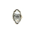Goldring mit Prasolith und Diamanten