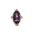 Goldring mit Amethyst, rosa Saphiren und Diamanten