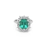 Goldring mit Smaragd und Diamanten