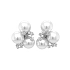 Gold Perlenohrringe mit Diamanten SS AA