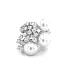 Goldring mit natürlichen Perlen und Diamanten