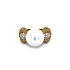 Goldring mit Perle und Diamanten