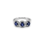 Goldring mit Saphiren und Diamanten