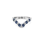 Goldring mit Saphiren und Diamanten