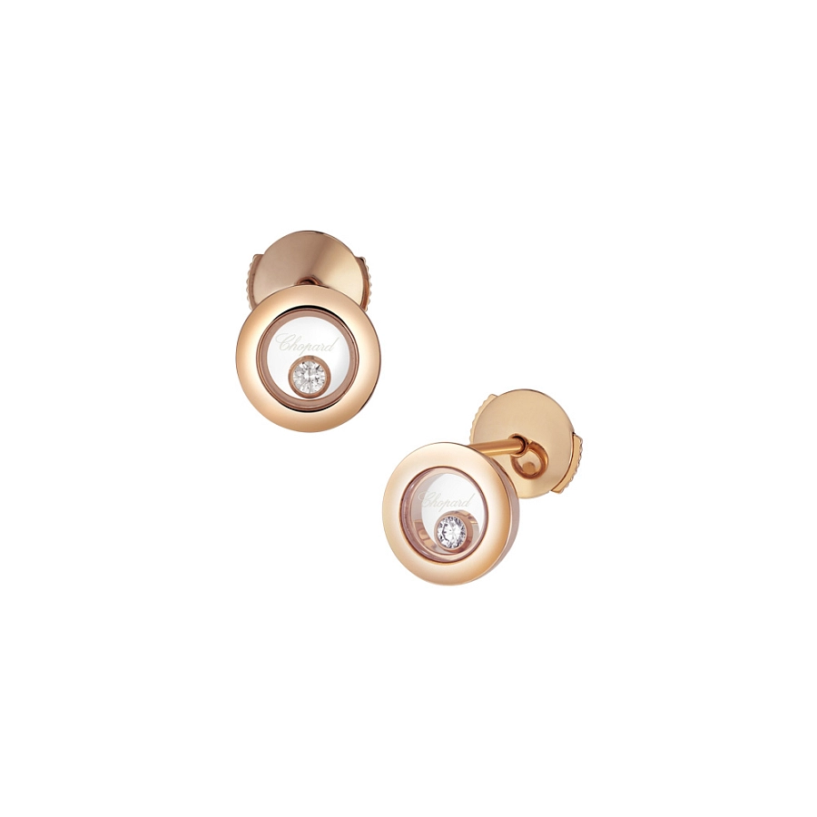 Gold-Ohrringe Chopard Happy Diamonds 83A017-5001