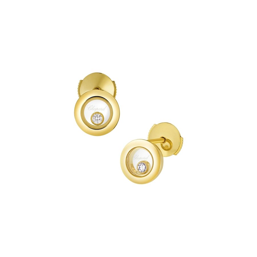 Gold-Ohrringe Chopard Happy Diamonds 83A017-0001