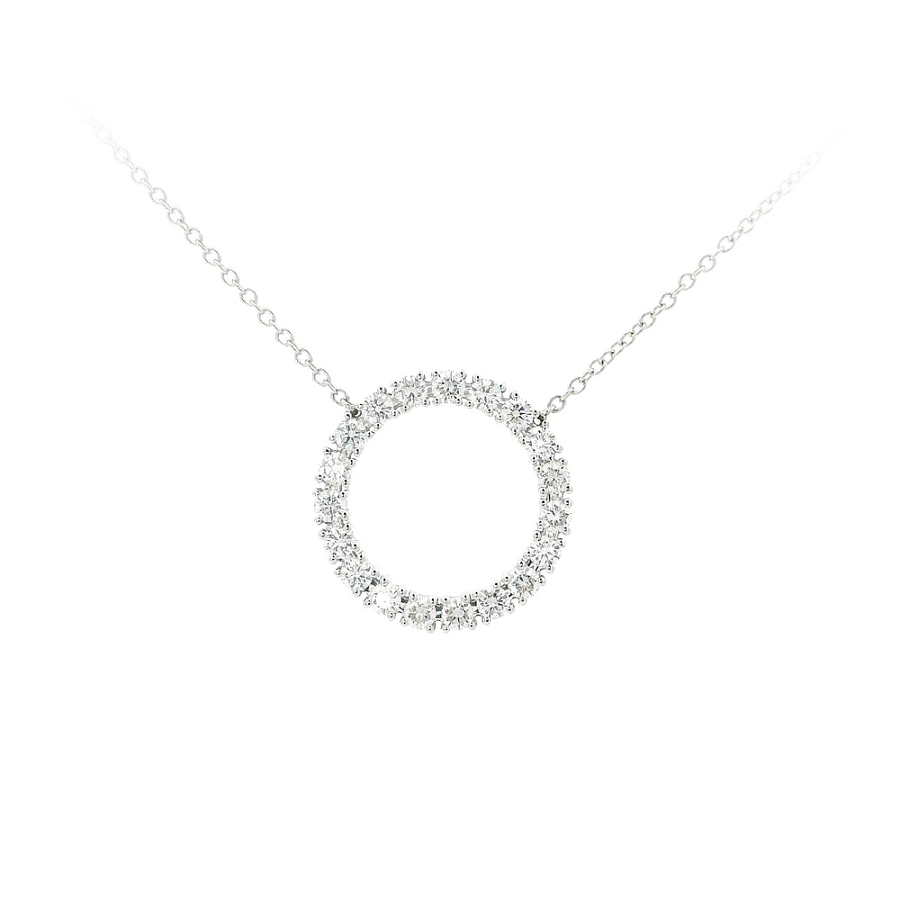 Zeitlose Halskette aus Weißgold mit Diamanten