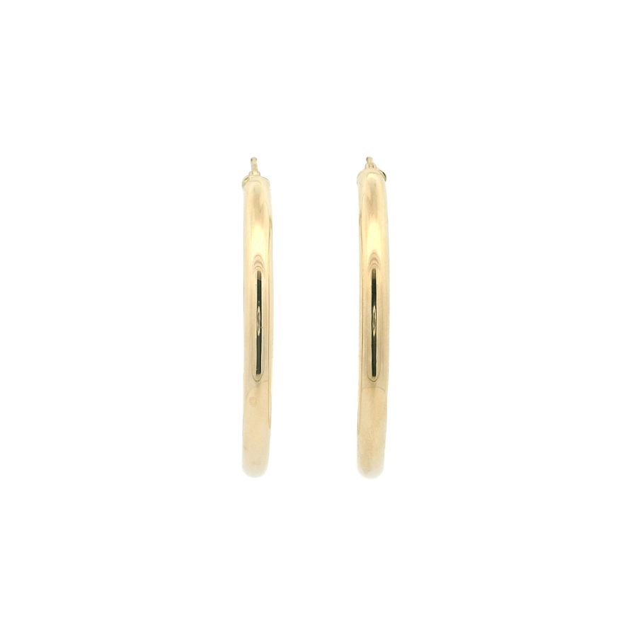Feine Creolen aus 14K Gelbgold, Ø 46,80 mm