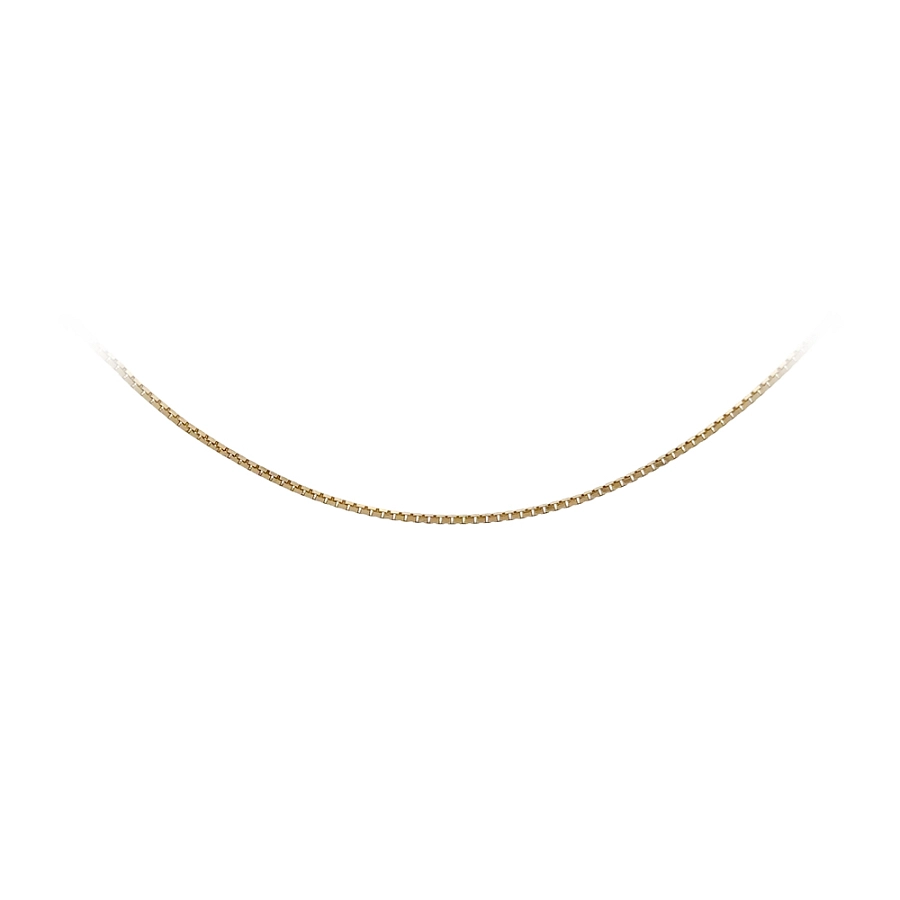 Boxkette aus 14K Gelbgold, 50 cm
