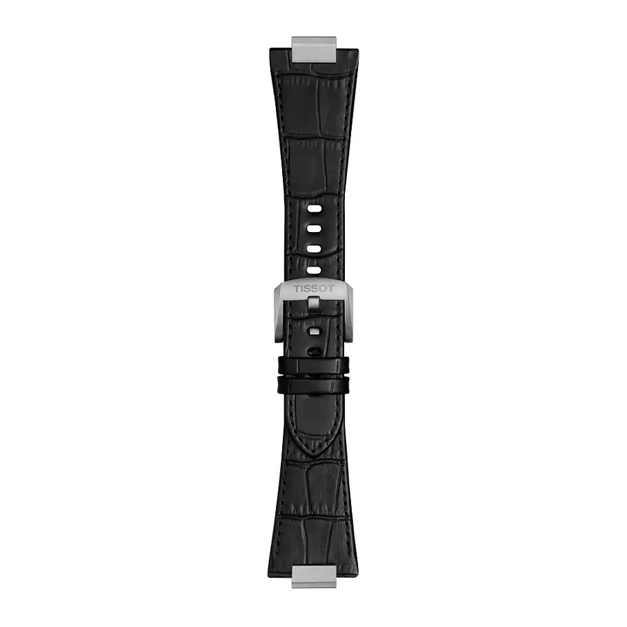 Schwarzes Tissot Lederarmband für PRX 42 mm T852.049.415