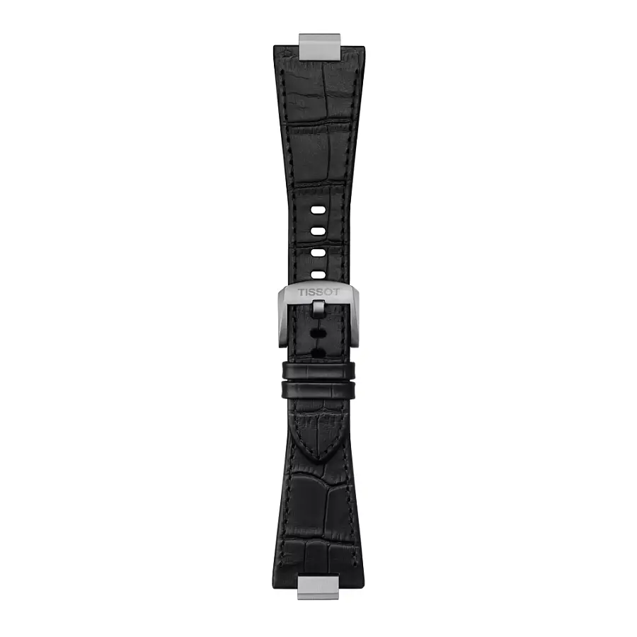 Schwarzes Tissot Lederarmband für PRX 40 mm T852.047.562