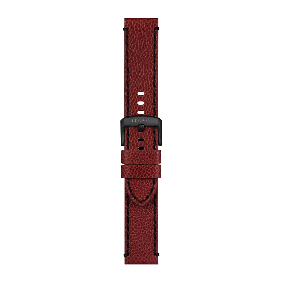 Tissot bordeauxrotes Lederarmband 22 mm T852.049.048