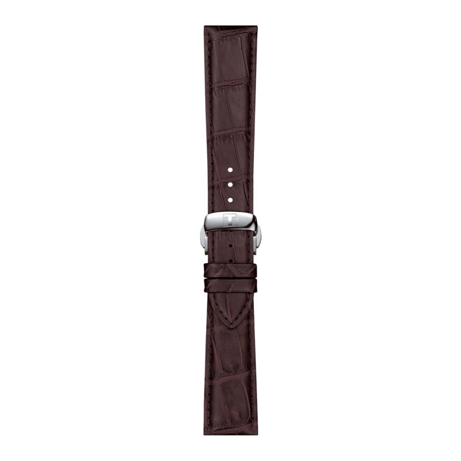Braunes lederarmband Tissot 21 mm T852.045.399