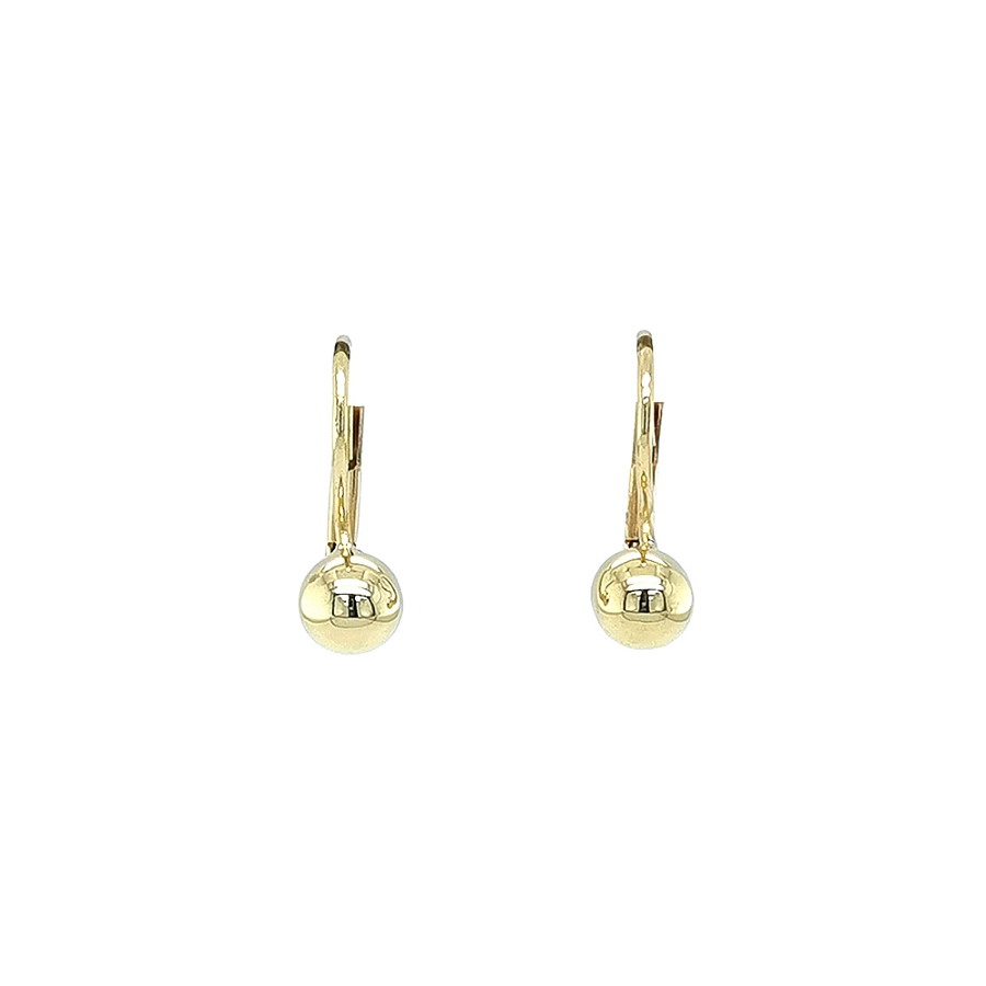 Elegante goldene Kugelohrringe