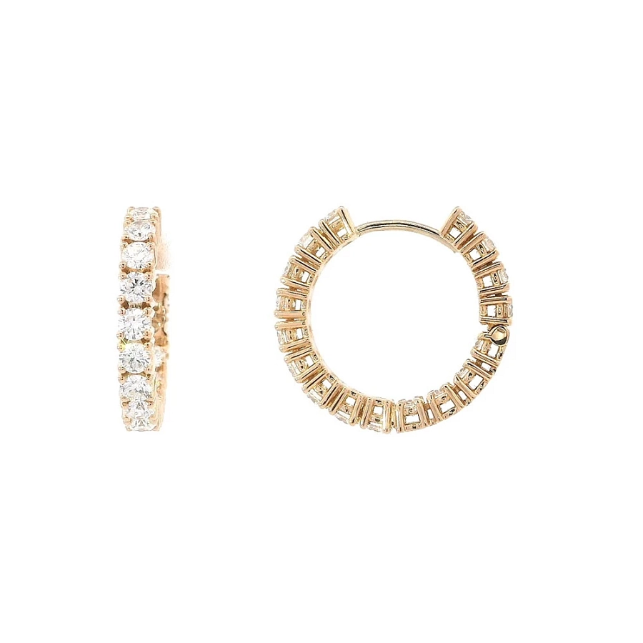 Elegante Creolen mit Diamanten in Roségold