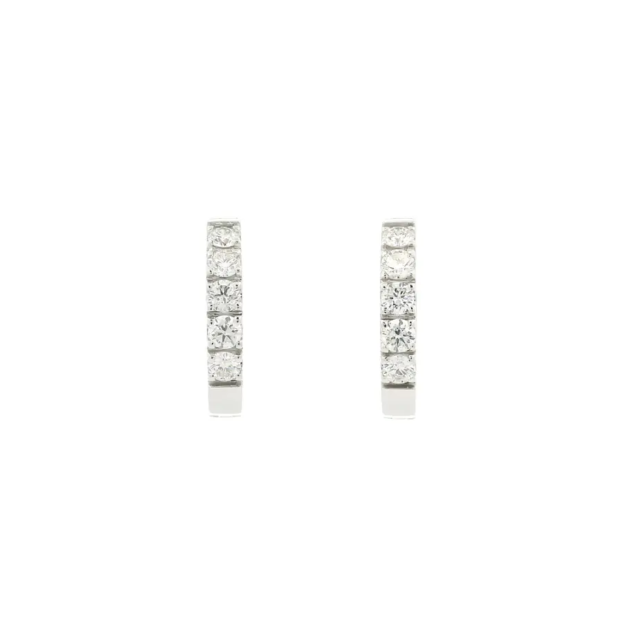 Creolen aus Weißgold mit Diamanten