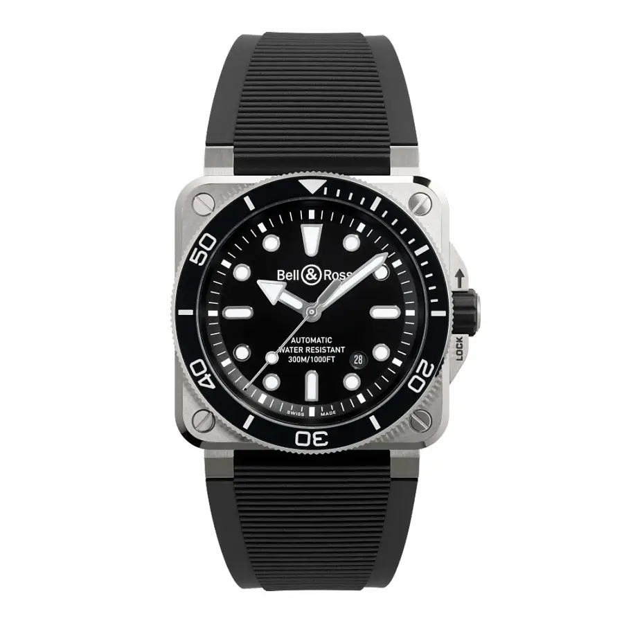 Bell & Ross BR 03 Diver Schwarzer Stahl BR03A-D-BL-ST/SRB