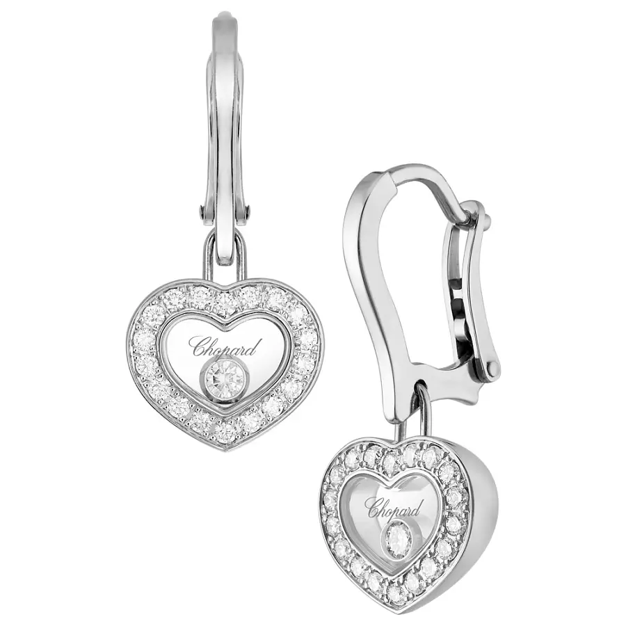 Gold-Ohrringe Chopard Happy Diamonds 83A054-1401