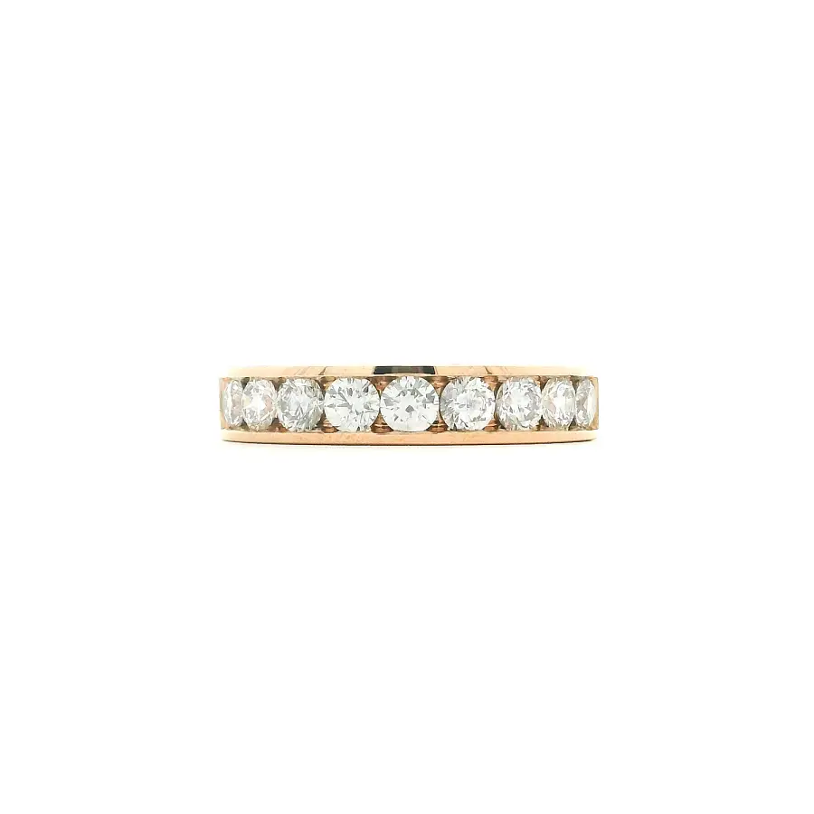 Diamantring aus 18 K Roségold – Half-Eternity Stil