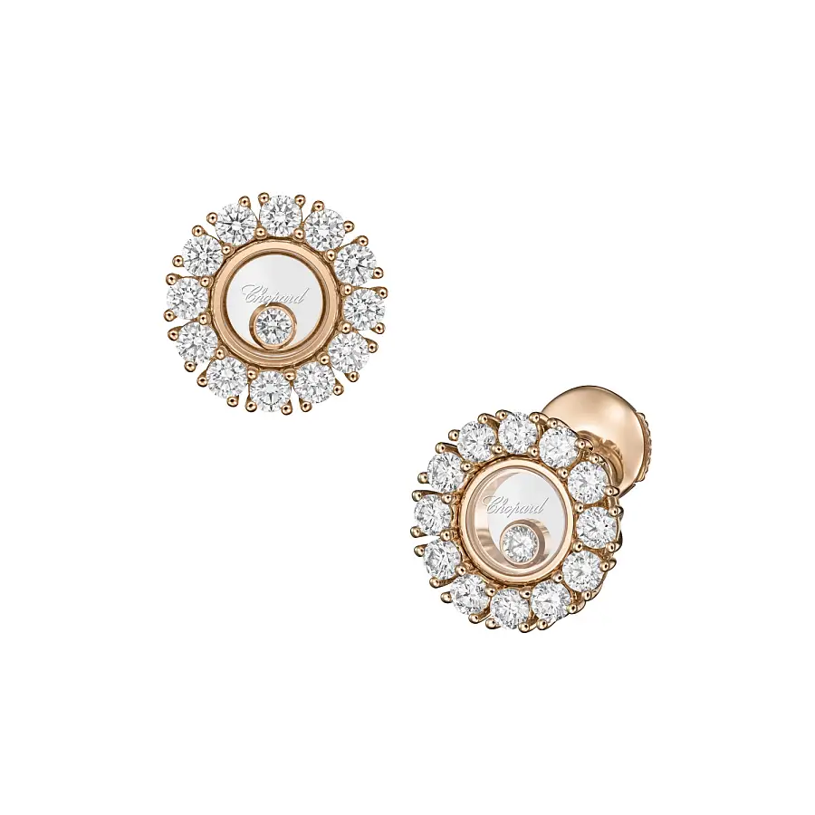 Gold-Ohrringe Chopard Happy Hearts 83A609-5001