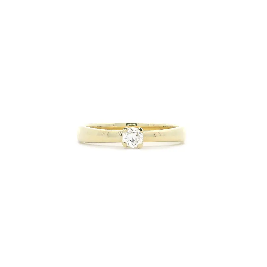 Verlobungsring aus Gelbgold mit 0,14 ct Diamant