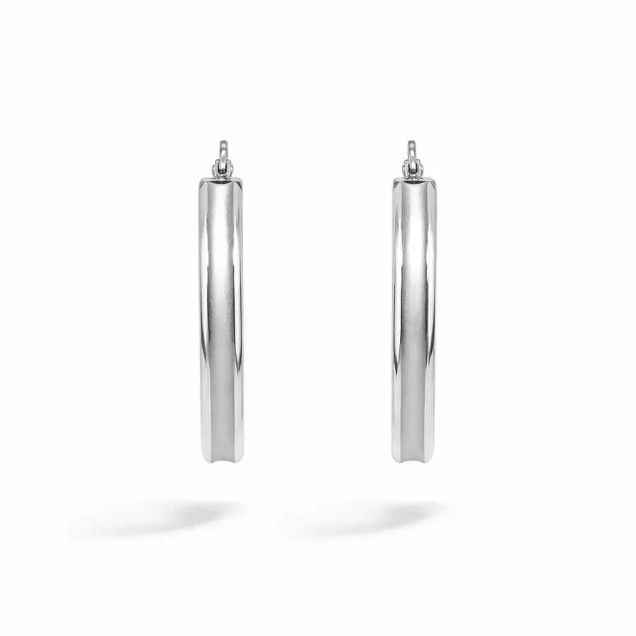 Goldene Creolen aus kombiniertem Gold