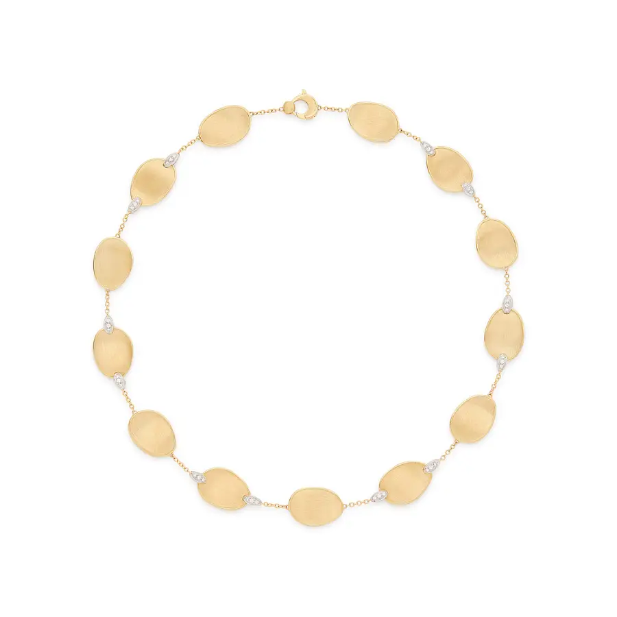 Goldene Halskette Marco Bicego Lunaria Diamonds CB2099_B YW Q6