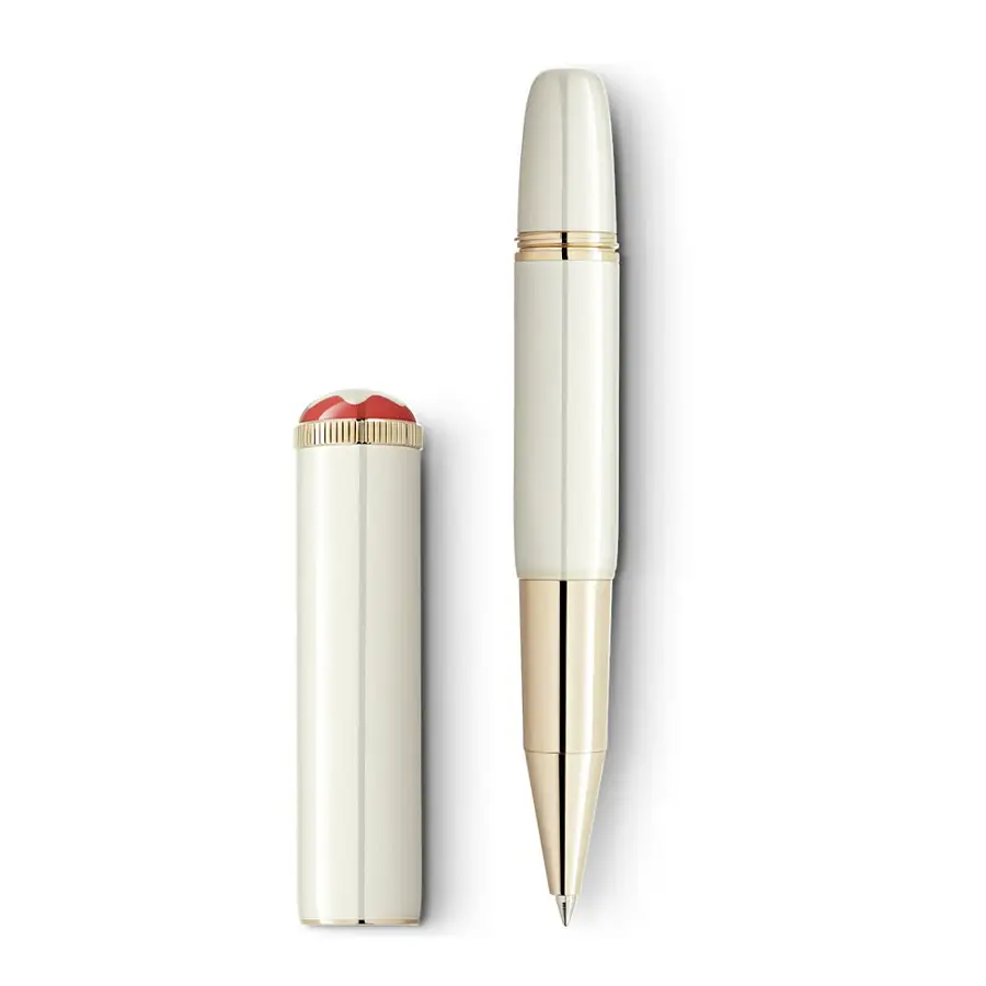 Montblanc Heritage Rouge et Noir „Baby“ Special Edition Rollerball in Elfenbeinfarbe MB128122